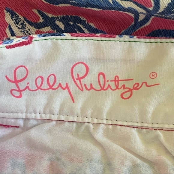Lilly Pulitzer The Chipper Floral Preppy Coastal 100% Cotton Shorts Size 4 - Picture 3 of 9
